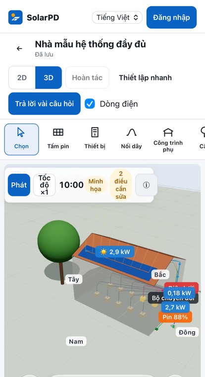Ảnh chụp SolarPD trên iPhone